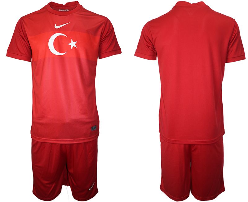 Men 2020-2021 European Cup Turkey Blank home red Soccer Jersey